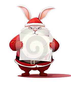 Assertive Santa Bunny