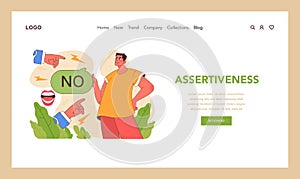 Assertiveness concept. Flat vector illustration