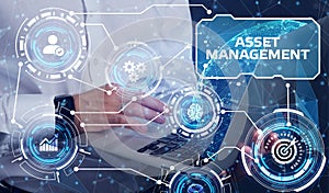 Asset management. Business, Technology, Internet and network concept
