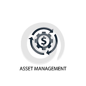 Asset management icon. Simple element photo