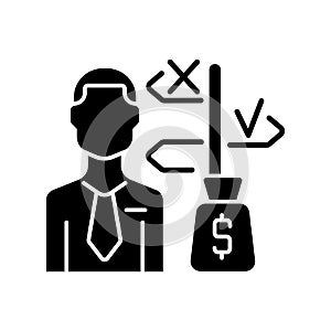 Asset manager black glyph icon