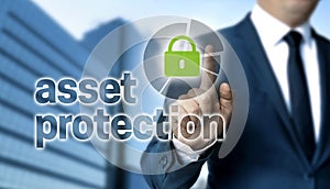 Asset Protection concept is shown by businessman photo