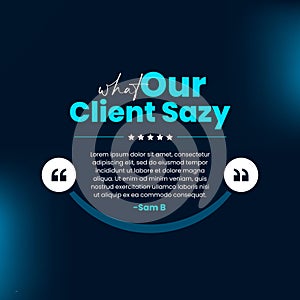 Client Testimonial Post Design - Modern Style Testimonial Design