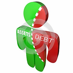 Assets Vs Debt Money Owed Obligation Split Finances photo