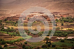 Assfalou and Asif ounila valley. Ait Ben Haddou. Morocco.