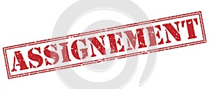 Assignement red stamp