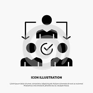 Assignment, Delegate, Delegating, Distribution solid Glyph Icon vector