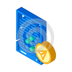 assignment submission education platform isometric icon vector illustration photo