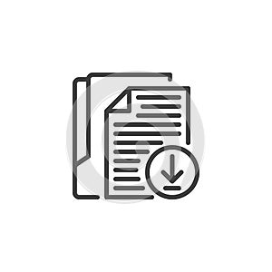 Assignment Submission line icon