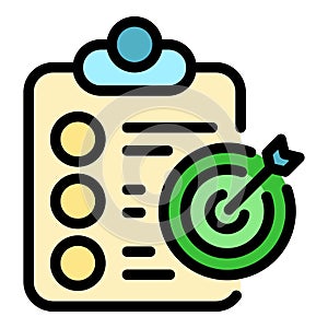 Assignment target icon color outline vector