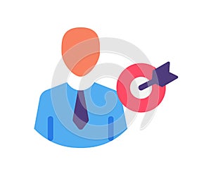 Assignment task goal single isolated icon with flat style
