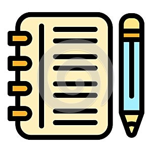 Assignment tools icon color outline vector
