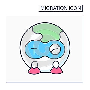 Assimilation color icon