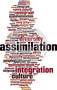 Assimilation word cloud