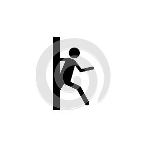 assing through wall icon. Element of super hero icon for mobile concept and web apps. Glyph assing through wall icon can be used f