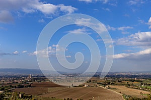 The Assisi countryside in Italy