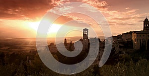 Assisi Countryside at Sunset