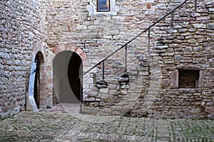 Assisi, Italy - 11/30/2019: Exterior and interior of the major fortress