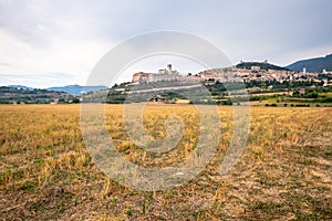 Assisi in Italy Umbria at the evening