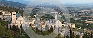 Assisi panorama St. Rufino and St. Chiara photo