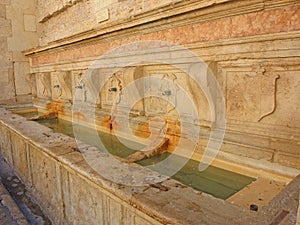 Assisi, Perugia, Italy. The fountains and the basins of the old town