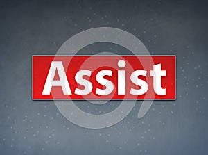 Assist Red Banner Abstract Background