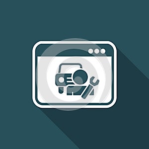 Assistance car application or website - Vector flat icon