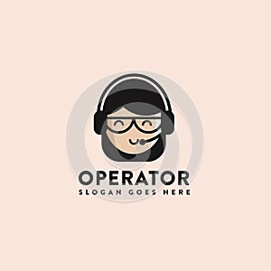 Assistance logo Icon, operator logo icon vector template