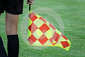 Assistant referees in action during a soccer match