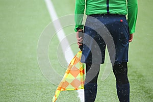 Assistant referees in action