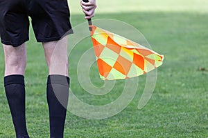 Assistant referees during a soccer match