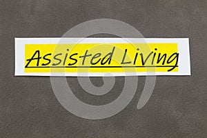 Assisted living elderly care sign senior retirement support community home