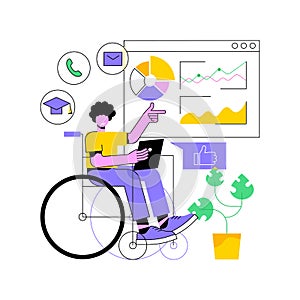 Assistive technology abstract concept vector illustration.