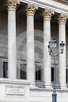 Assize court called cour d`assises in French language, France