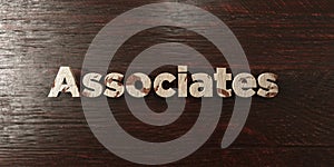 Associates - grungy wooden headline on Maple - 3D rendered royalty free stock image