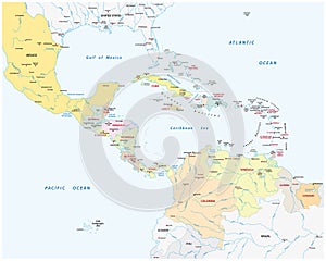 Association of Caribbean States map