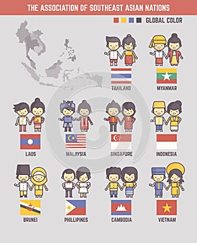 The association of southeast asian nations cartoon characters