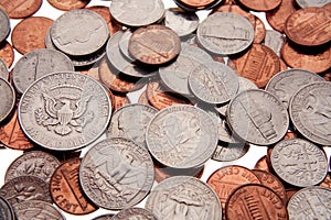 Assorted American coins