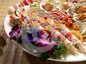Assorted appetizer plate