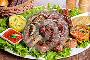 Assorted Bavarian sausages