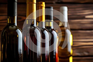 Assorted Bottles of Wine in a Cellar photo