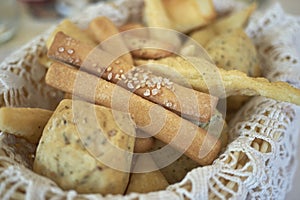 Assorted bread basket