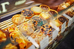 Assorted bread displayed in Bakery Shop