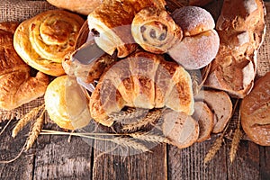 Assorted bread and pastry