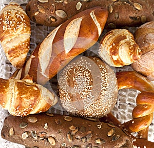 Assorted bread and rolls