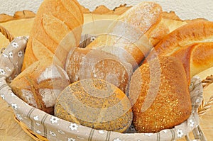 Assorted bread rolls