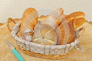 Assorted bread rolls