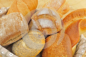 Assorted bread rolls