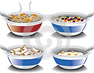 Assorted breakfast cereals