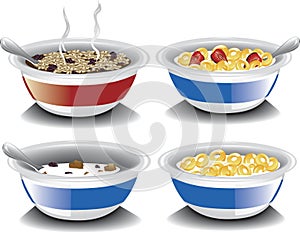 Assorted breakfast cereals photo